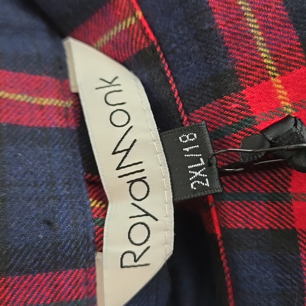 Royal Monk Pleated Plaid Kilt Skirt UK18 US14 100% Cotton - Picture 6 of 8